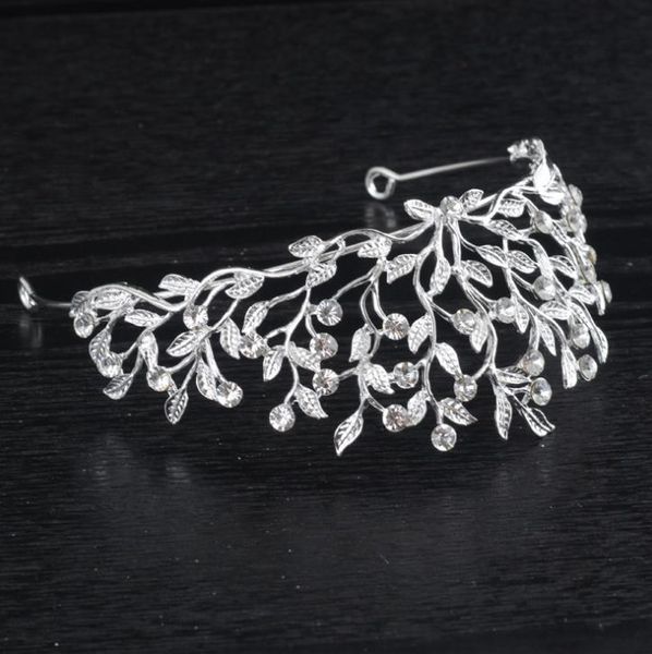 

bridal jewelry, headgear, princess stage car show accessories, alloy, diamond, crown, crown, crown ornaments, Silver