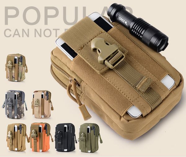 

outdoor sports molle tactical waist bag 5.5/6 inch waterproof mobile phone bag belt hanging running