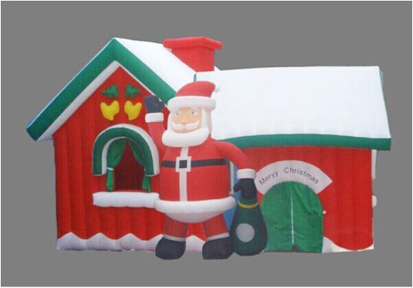

inflatable oxford christmas santa claus house for holiday