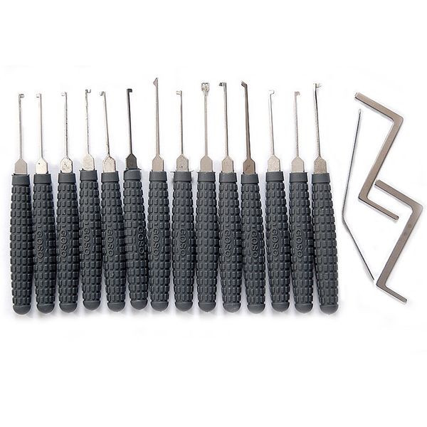 

GOSO 14 Piece Dimple Lock Pick Set with Round Handle - Qualified GOSO Locksmith Tools