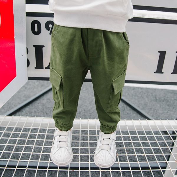 

kids boys pants casual toddler pants boys trousers 2018 new army green patch pocket teen cargo size 3 6 8 year, Blue