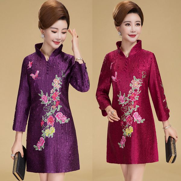 annata capispalla cheongsam del collare del basamento camicetta delle donne superiori Nazionale Trend ricamo tradizionale cinese vestito di linguetta camicia Suit Style