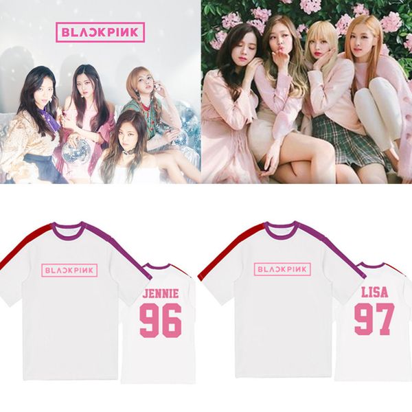 

blackpink concert around the same paragraph short-sleeved loose t-shirt blackpink men and women t-shirt 2018 new, White