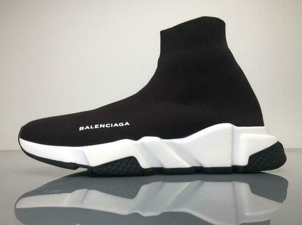 

High Quality 2019 Sock Sports Shoes speed trainer all black triple's sneaker Men and women Speed stretch-knit Running Shoes 36-45