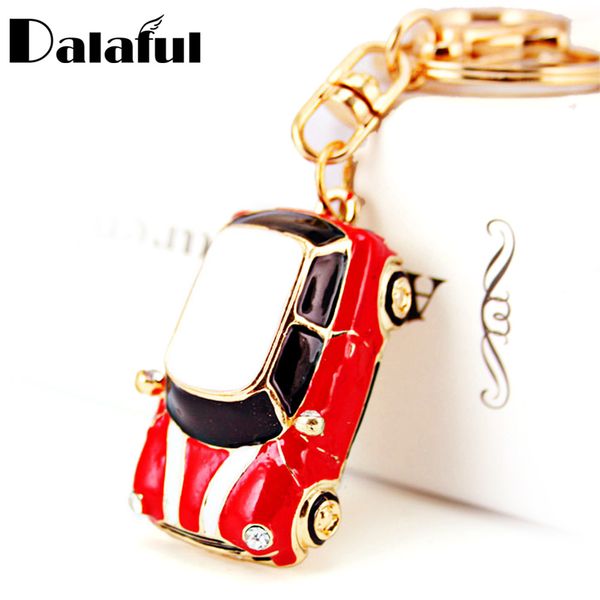 

new fashion cute enamel car key chains holder crystal rhinestone handbag pendant fashion keyrings keychains k242, Slivery;golden