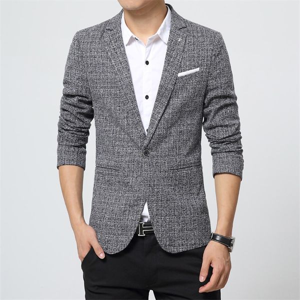 

spring and autumn casual small suit new korean version of the men's slim suit large size 5xl jacket men's business casual, White;black