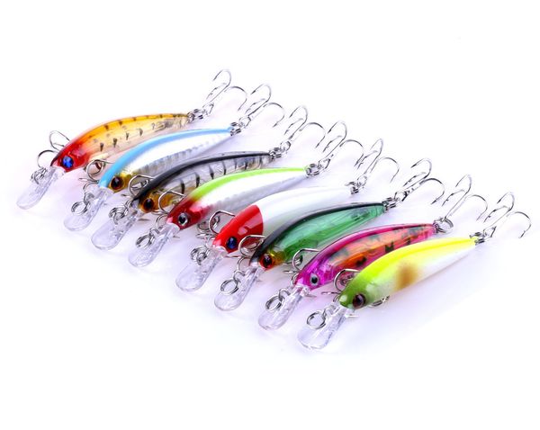 

8pcs 3d minnow deep diver lure 7cm hard baits swimbaits 3.8gtarget bass, walleye, trout and other species in freshwater or saltwater