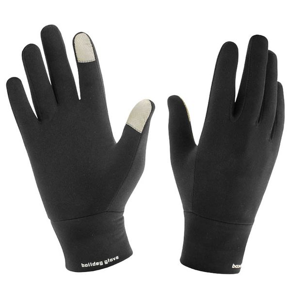

outdoor running hiking gloves tounch screen wear resistant anti skid gloves cycling sports mittens for men women, Black