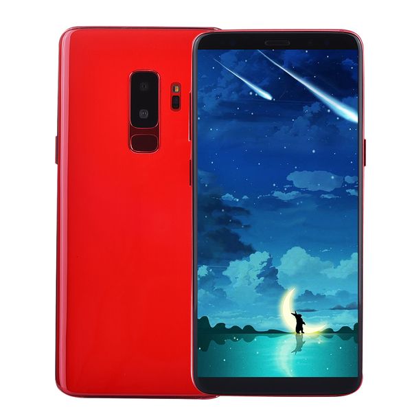 

Red 3g wcdma goophone 9 plu 1gb 8gb 6 2 inch full creen face id fingerprint gp 13 0mp camera metal frame dual nano im card martphone