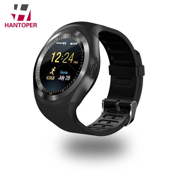 

HANTOPER Y1 смарт-часы Reloj Relogio 2G GSM SIM приложение синхронизации цифровые наручные часы S