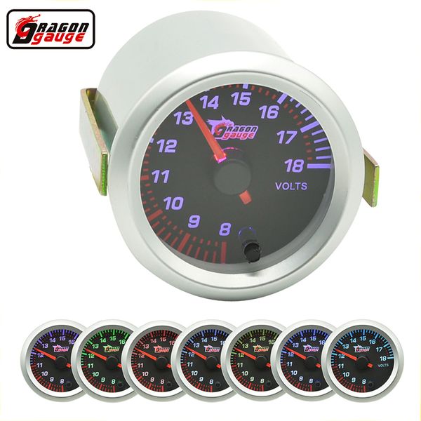 Dragon gauge 52mm Auto auto motorrad 12 V batterie Schrittmotor Selbsttest funktion Voltmeter auto modifikation Volt meter