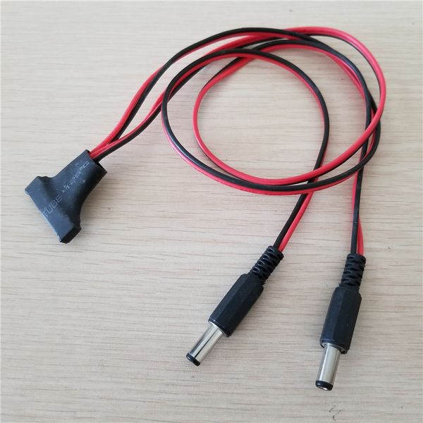 

10pcs/lot power atx sata to dual dc 5.5x2.5mm adapter male power cable 12v 50cm