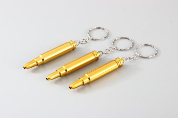 Pipa pendente in metallo Bullet, portasigarette con filtro dorato, set per fumatori di pipa.