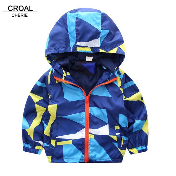 

croal cherie 70-120cm kids jacket for boys windbreaker spring autumn children clothing fashion outerwear & coats for teenager, Blue;gray