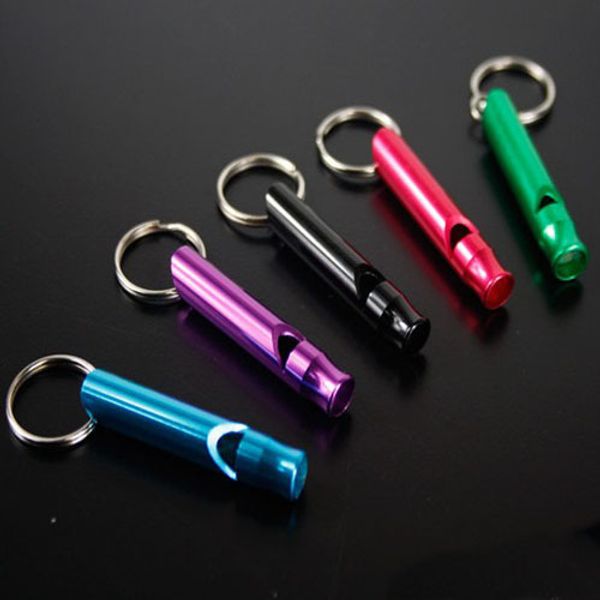 

Loud Whistles For Camping Hunting Outdoor Sports And Emergency Situations Sturdy Aluminium Key Chain Signals Support FBA Drop Shipping G666F