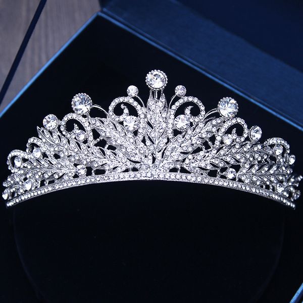 

crystal crown wedding bridal tiaras diadem women hairband headbands princess pageant crown bridal hair accessories hair jewelry, Slivery;golden