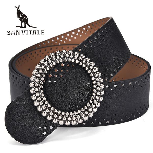 

belts womens belt causal ceinture for skirt classic style genuine leather woman black stretch buckles for dress, Black;brown