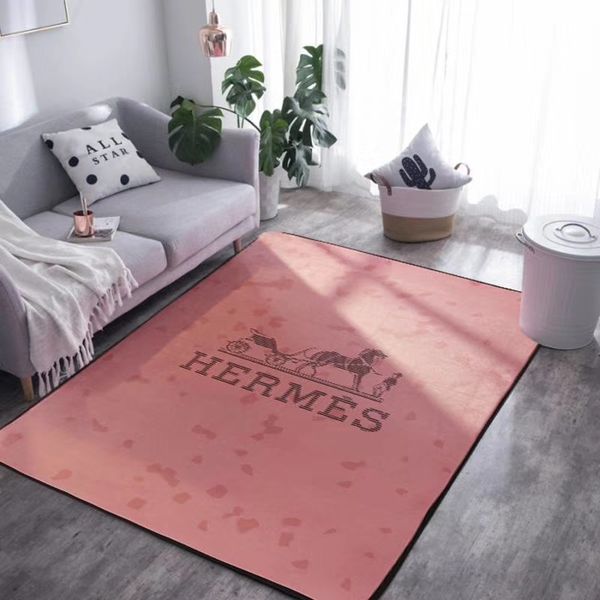 Grosshandel Rosa Luxus Pferd Design Teppich Schwarz Streifen H Logo