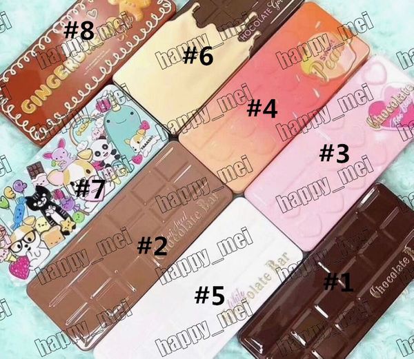 

dhl chocolate bar/sweet bon bons/semisweet/white/gold/friend/sweet peach/gingerbread eyeshadow palette8 different colors