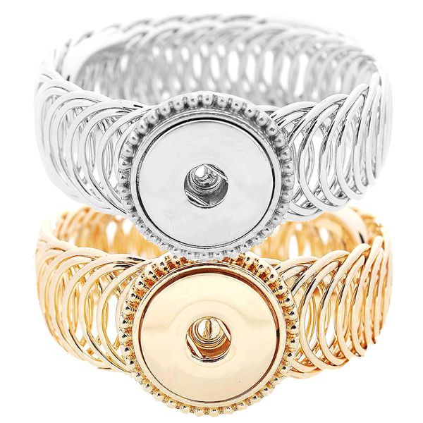 

jaynalee ginger snaps button bangle jewelry fit 18mm or 20mm snaps for women men gift gjb8047, Black