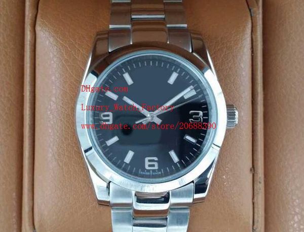 

3 style factory supplier elling sapphire wristwatches 36mm 114200 automatic mechanical mens men's watch watches, Slivery;brown