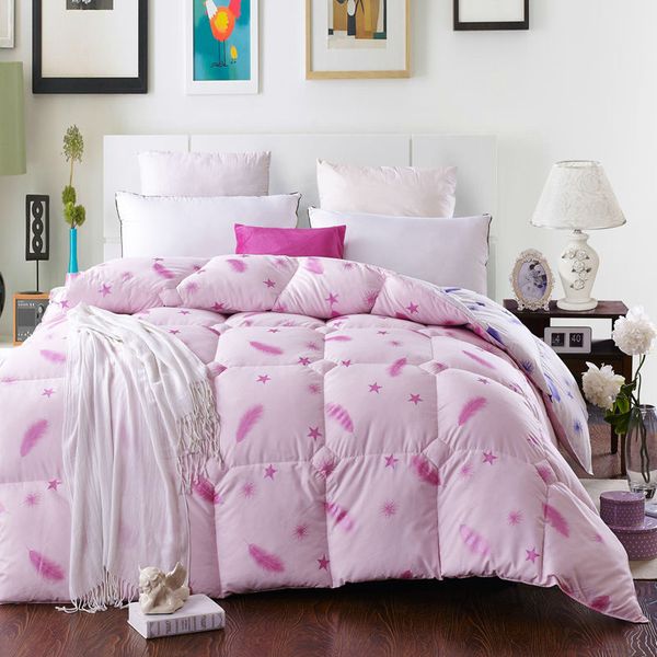 2019 Star Feather Pattern Duvet Winter Comforter Duck Feather