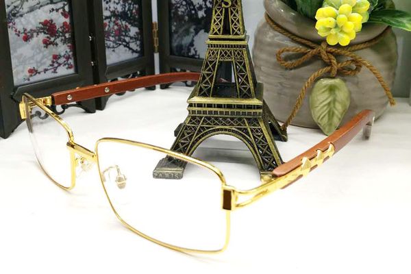 

with men fashion glasses women wood box outdoor buffalo horn sunglasses vintage frame brown rimless half frome woods gold brand rkdw, White;black