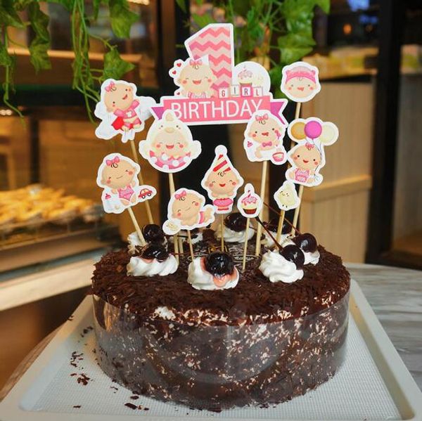 2020 Baby 1st Birthday Cake Toppers Girls Boys Baby Shower
