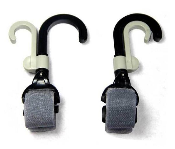 

2 pcs set baby stroller hook holder pram double rotate hook pushchair hanger