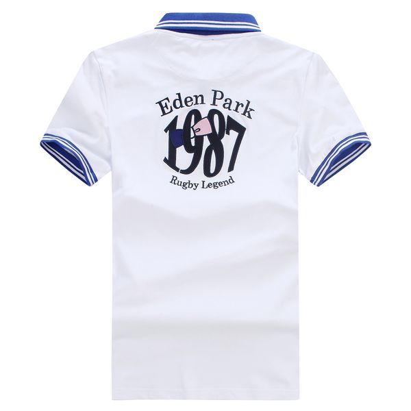 

2019 new eden park summer selling short polo men nice quality fashion design homme polo embroidery 95% cotton big size m to 3xl, White;black