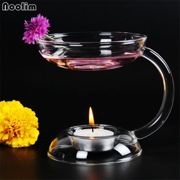 

noolim oil aroma candle oil burner hold tealight ,fashion incense censer glass candlestick handmade candle holder