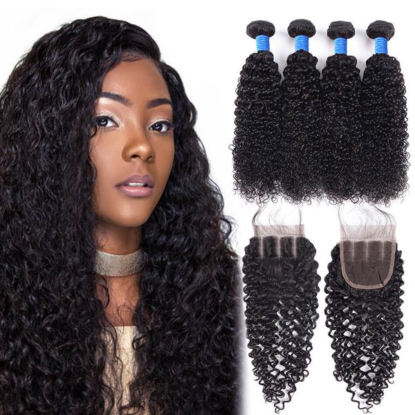 Beauty On Line Hair Brazilian Kinky Curly Human Hair 4 Bundles