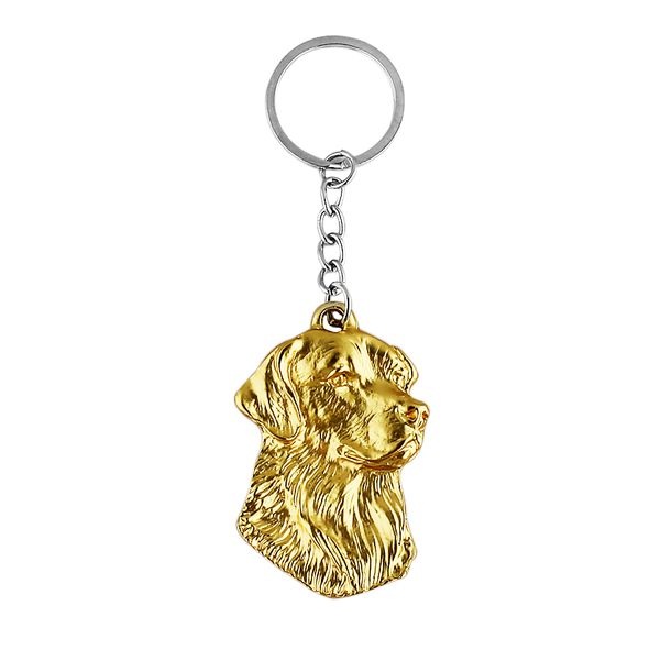 

golden retriever keychain popular handmade delicated carved key chain key ring fast delivery, Silver