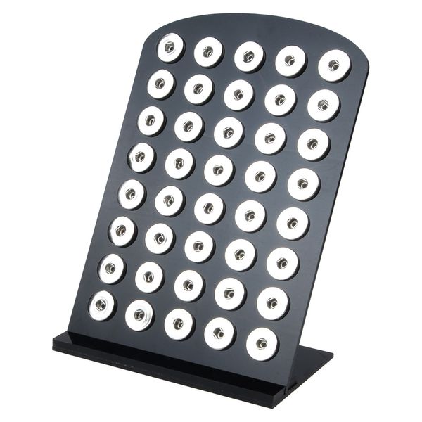 

noosa chunks acrylic snap display stands detachable set fit 40pcs snap 12mm 18mm snaps button jewelry display, Black