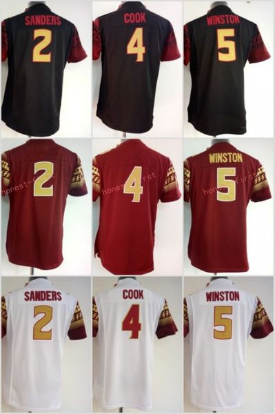 

women College Florida State Seminoles Jerseys 2 Deion Sanders 4 Dalvin Cook 5 Jameis Winston Jersey Home Away Black White Red