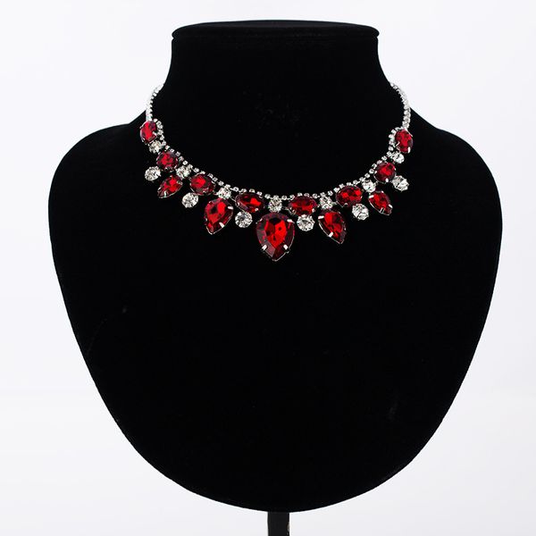 

2020 pendants necklace for women exquisite rhinestone pendant necklace fashion collar jewelry red carpet #n004, Silver