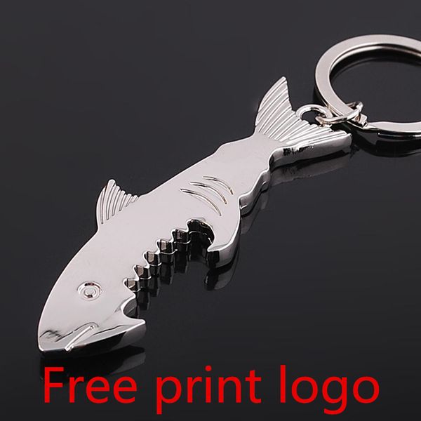 

customize shark shaped bottle opener keychain shaped zinc alloy silver color key ring beer bottle opener unique creative gift