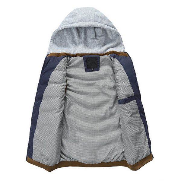 

acket men sleeveless veste homme mens winter fashion casual coats male hooded cotton-padded men's vest thickening waistcoat, Black;white