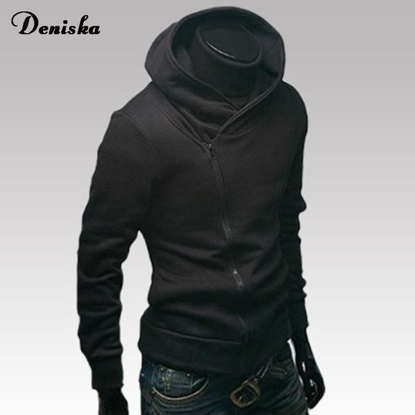 

2016 new men's swreatwear hooded assassin creed casual cotton hooded zipper jackets hip-hop clothing sweatshirts, Black