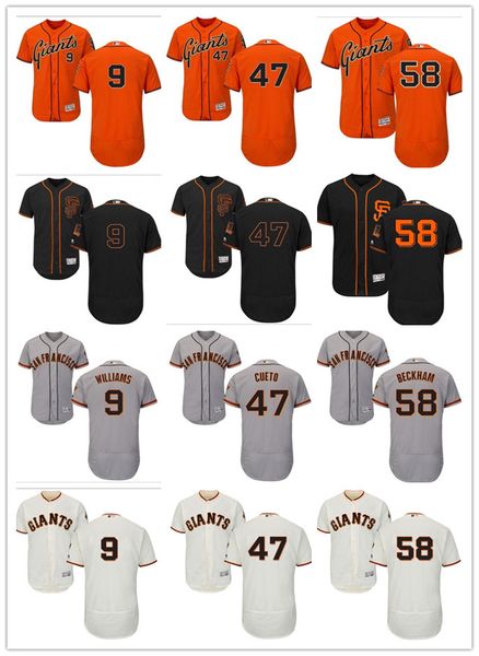 

wholesale custom men women youth sf giants jersey #9 brandon belt 9 matt williams 47 johnny cueto 58 gordon beckham baseball jerseys, Blue;black