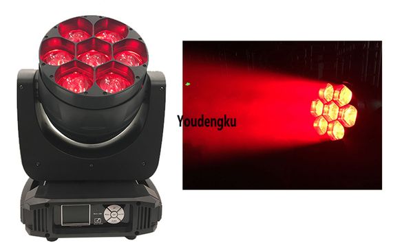 4 peça 7x40w rgbw 4in1 cabeça movente led lave feixe de lavagem b desdobramento de olho zoom led movendo cabeça mini iluminação de festa de palco