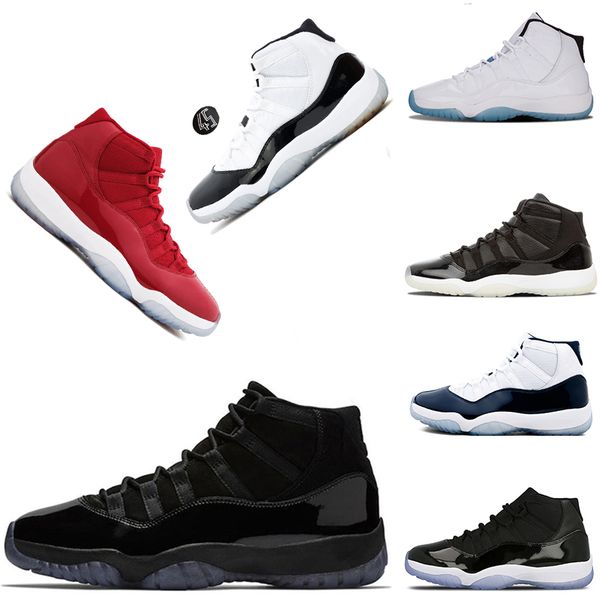 

Wholesale Concord 45 Basketball Shoes for men 11s cap and gown Gym Red Midnight Navy Black Stingray Bred Women trainer man designer sneaker