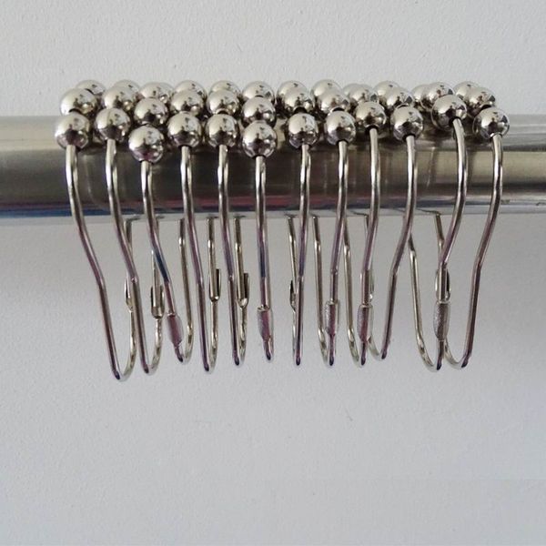 2019 Shower Curtains Hooks New Chrome Plated Shower Bath