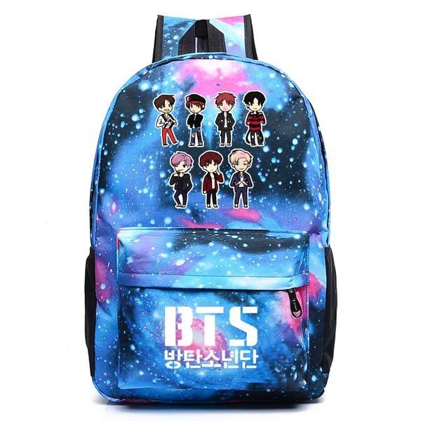 

WISHOT BTS рюкзак Galaxy школьные сумки Bookbag дети мода сумка студенты рюкзак дорожная сум