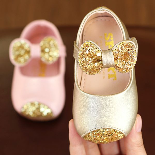 

new spring and autumn baby girls princess shoes female baby non-slip soft soled leather shoes infant outdoor toddler