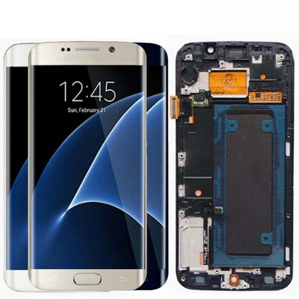 

5,1 '' SUPER AMOLED дисплей для SAMSUNG Galaxy S6 edge LCD + рамка G925 G925I G925F сенсорный экран планшета