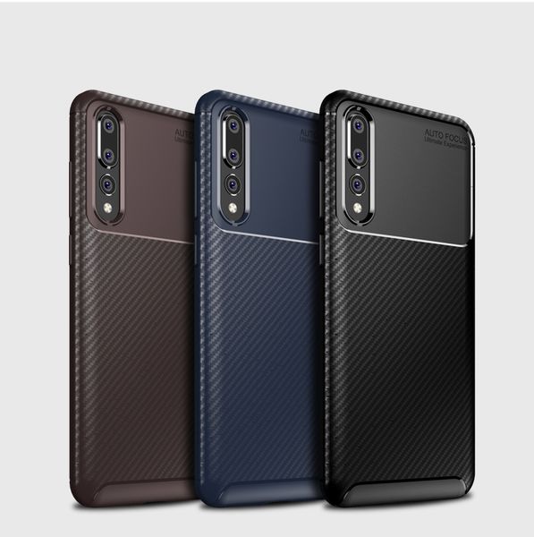 

untuk huawei p20 lite case mewah serat karbon ultra tipis silikon lembut tpu case untuk huawei p20 pro p20 ponsel cover capa