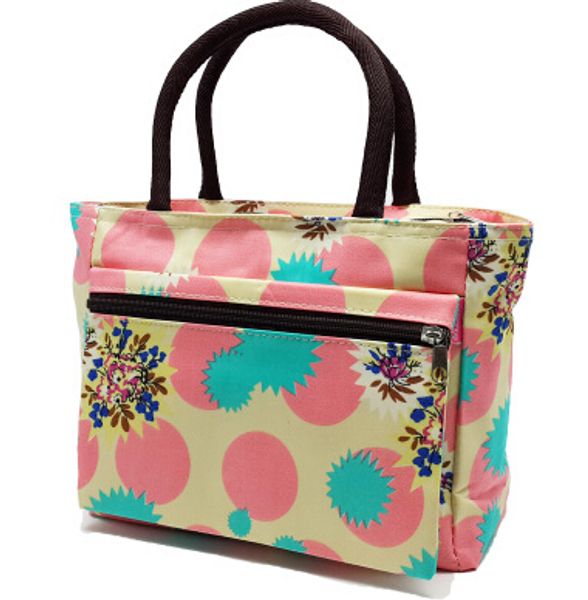 

canvas handbags mummy bag lunch bag hand carry waterproof cloth small square, Blue;pink