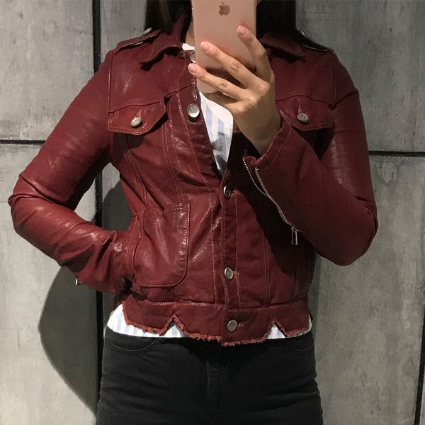 

ladies genuine leather jacket women real leather jacket, Black