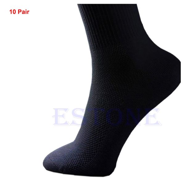 

10 pairs lot men cosy cotton leisure socks, Black